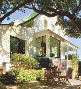 This remodel of the architect/owners longtime family home preserves its original 1860s exterior.