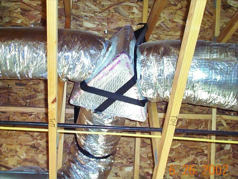Branching Out: Where duct runs branch, triangular or square distribution boxes can be site-built to suit the need.