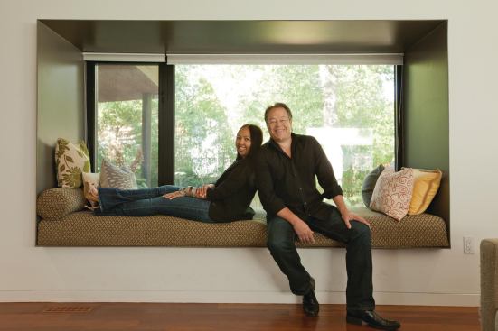 Marlon and Meryati Johari Blackwell at the home they designed for themselves and their two children in Fayetteville, Ark.