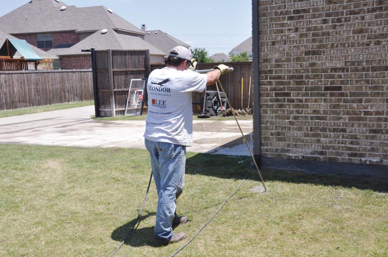 Deep Dip Licensed applicators typically treat soil under foundations at depths of 8 to 15 feet.