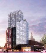 A 32-story residential tower will be among the 15 buildings at the Atlantic Yards complex in Brooklyn, N.Y., that will be mostly constructed in a prefab modular manufacturing plant.