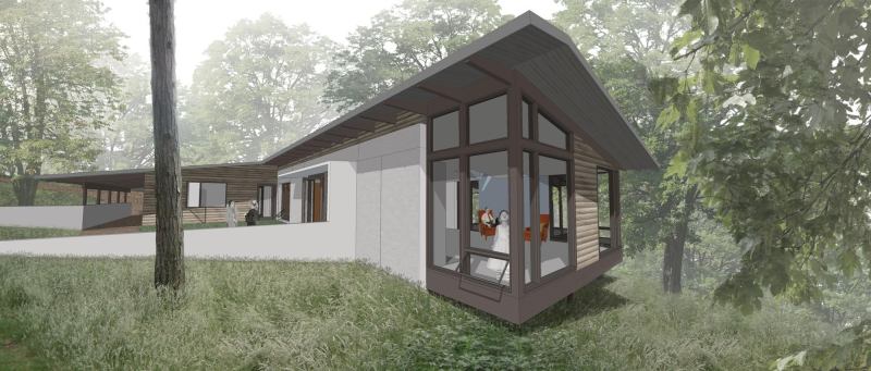 The Goodman House, by in situ studio, incorporates a structure of insulated precast concrete wall panels.