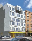 Factory-built modules will form both the structure and the individual units at this prefab multifamily building designed by Peter Gluck and Partners.