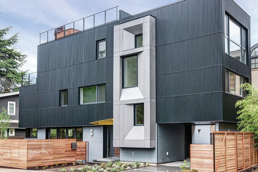 Architect Marie Ljubojevic's careful orientation takes advantage of solar heat gain in the winter and natural ventilation in the summer.