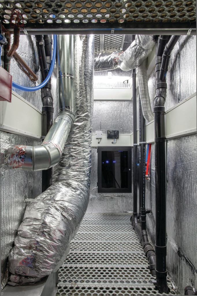 The house is built around an HVAC system designed for accessible maintenance.