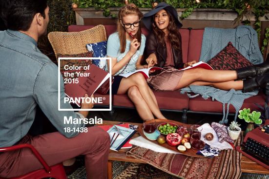 Pantone's contested 2015 Color of the Year Marsala has various applications, but is most likely to be used in accents, such as a couch color or throw blanket.