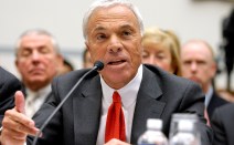 Angelo Mozilo, chief executive officer of Countrywide Financial Corp., testifies at a hearing of the House Oversight and Government Reform Committee on severance packages for executives involved in the subprime mortgage crisis, in Washington, D.C., U.S., on Friday, March 7, 2008. Mozilo, who left Countrywide upon it's acquisition by Bank of America in July 2008, may now be the target of a civil-fraud claim by the Securities and Exchange Commission. Photographer: Jay Mallin/Bloomberg News