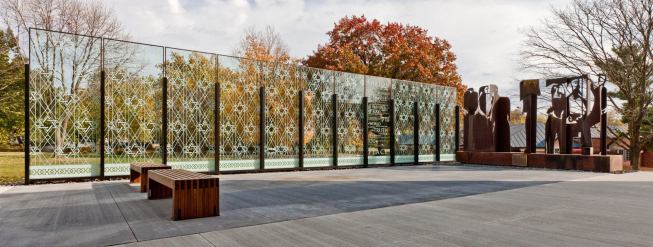 The courtyard adjacent to the new chapel will be used for outdoor events and gatherings. 