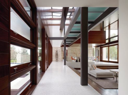 Grand, Custom Home 8,001 to 12,000 square feet. Builder: Lencioni Construction. Architect: Swatt | Miers Architects.

Open planning and strong indoor-outdoor connections give a vacation-house feel to this primary residence.