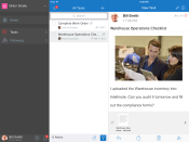 An iPad view of the task management screen, with embedded images and forms integrated.