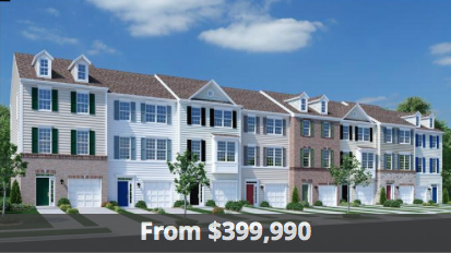Beazer town homes in the Washington D.C. area.