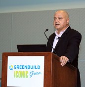 Jacob Atalla presenting at 2016 Builder Sustainability Forum.