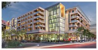 Night rending of Santa Ana First Street Apartments