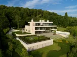 Swiss residence exterior southwest view