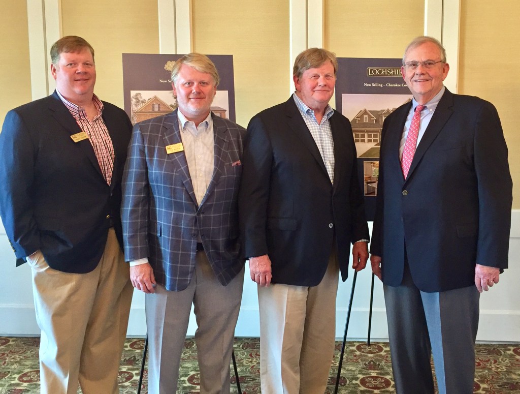 Traton Homes executives, from left, Chris Poston,  Clif Poston, Bill Poston, and Milburn Poston, celebrated the company's 46th anniversary.