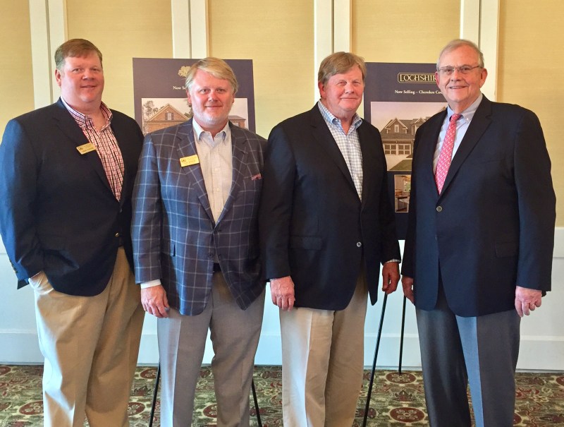 Traton Homes executives, from left, Chris Poston,  Clif Poston, Bill Poston, and Milburn Poston, celebrated the company's 46th anniversary.