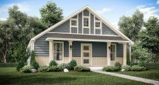 A Lennar bungalow, the Monterey B, in the Woodforest master plan.