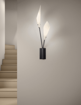 The Calla light by SONNEMAN – A Way of Light, shown here in a Satin Black finish.