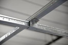 The Quickspan Support Clip is the newest addition to CertainTeed's QuickSpan Locking Drywall Grid System.