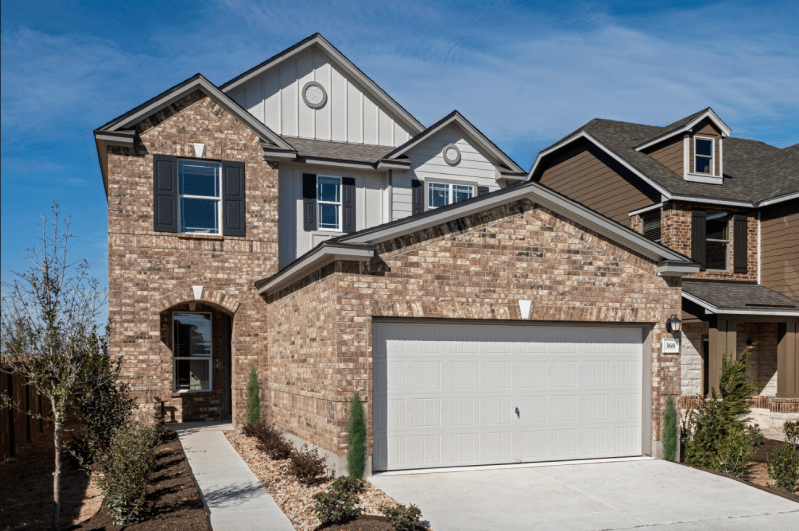 A KB home at Sundance Crossing in Del Valle, Texas.