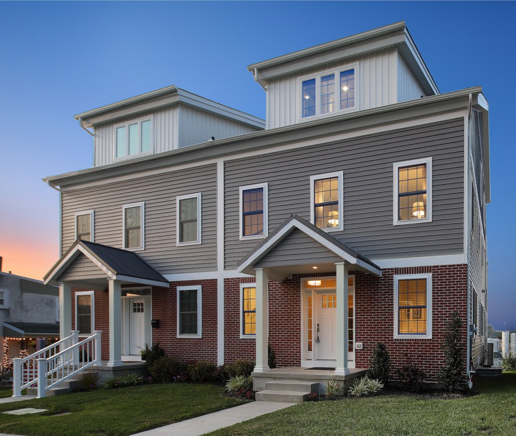 The Bridgeport Properties townhomes include an open floor plan, 4 bedrooms and 2-1/2 baths each, space-saving roof decks for outdoor entertaining, designer kitchens, luxury master baths, and garages. Photo courtesy of Matt Wargo Photography.