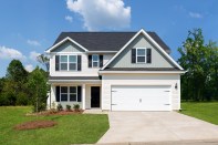 This four-bedroom, two-and-a-half bath home features a large chef-ready kitchen, spacious bedrooms, and a flex room.