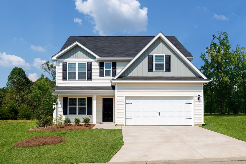 This four-bedroom, two-and-a-half bath home features a large chef-ready kitchen, spacious bedrooms, and a flex room.