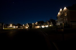 Houses At Night High-Res Stock Photo - Getty Images