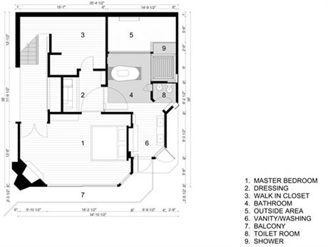 The homes floor plan