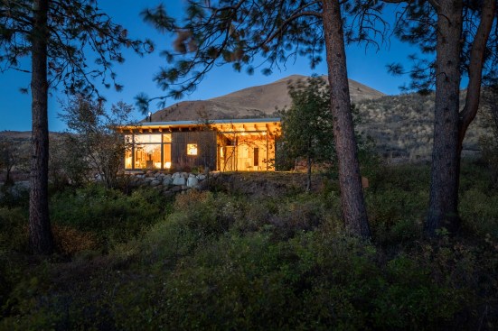 The new Casita behind the original Twisp Cabin.