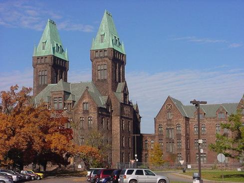 The psychiactric hospital designed by architect  H.H. Richardson in 1871.