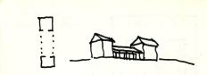 Ubiquitous throughout Harmon's native North Carolina, tobacco barns are simple structures that can teach a lot about where to place a building on a site and which way openings or overhangs should face to offer protection from rain and sun.