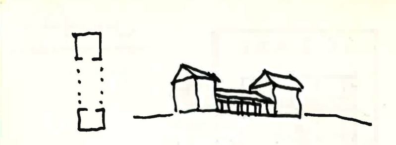 Ubiquitous throughout Harmon's native North Carolina, tobacco barns are simple structures that can teach a lot about where to place a building on a site and which way openings or overhangs should face to offer protection from rain and sun.