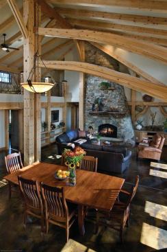The judges were wowed by the craftsmanship of the home's soaring timber frame construction.