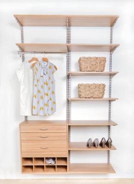 Organized Living &nbsp;Storage upgrades from the freedomRail collection are designed with ease of installation and customization in mind. FreedomRail can be staged in advance and installed in several areas of the home within hours, ensuring minimal interference with other trades. The components, made from low-emitting materials, can be adjusted without tools and can support up to 150 pounds per square foot.