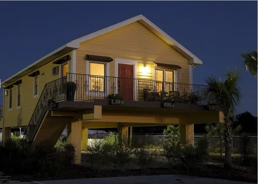 ForeverHome looks like a typical New Orleans shotgun, but its maker says it will withstand up to 200-mile-per-hour winds.