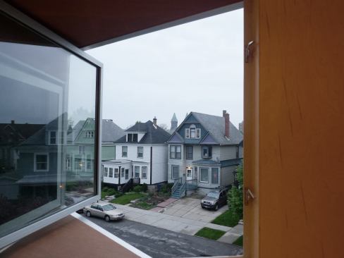 The distant tower vista as seen from inside the house.