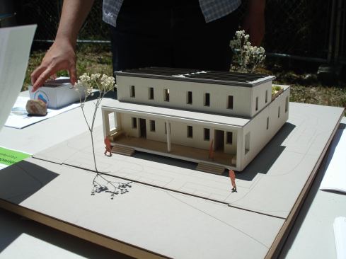 A model of the project as&nbsp;seen from the street.