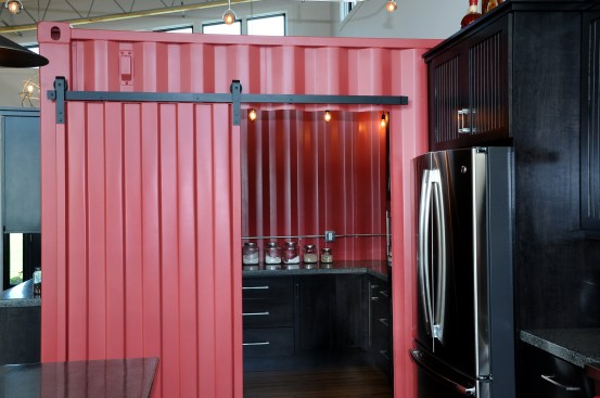 View into Pantry (shipping container)