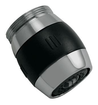 The Tri-Max aerator offers three pressure-compensating flow rates so home buyers may choose 0.5, 1.0, or 1.5 gallons per flush with a simple turn. It’s constructed from Celcon plastic, a black turn dial, and solid brass with a polished chrome finish. 
www.niagaraconservation.com.