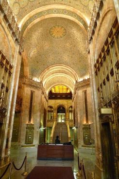 The lobby of the building.