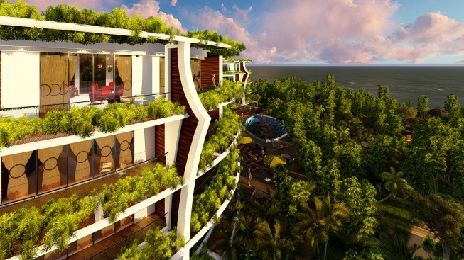 Boutique Hotel with 25 resort villas overlooking Indian Ocean, Bali.