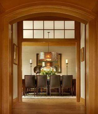 A view into the Arts and Crafts House dining room.