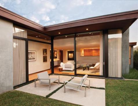 Indoor-outdoor living is a central theme of this home-especially given its compact footprint.