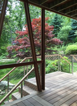 Entry stair at porch