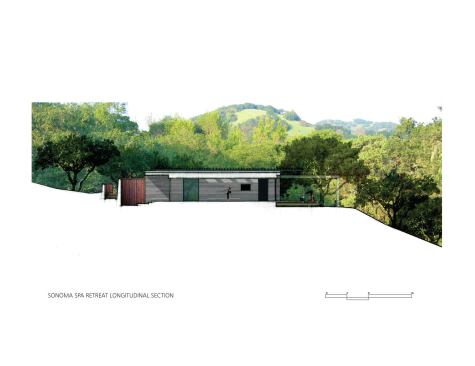The pavilion’s south elevation.