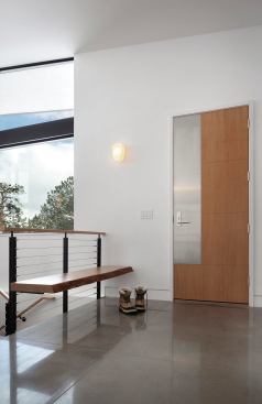 Polished concrete floors are both refined and--in a location where snowy boots are the norm--eminently practical.