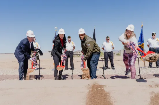 U.S. Army Sgt. William McCoy breaks ground on his new home through PulteGroup's Built to Honor program.