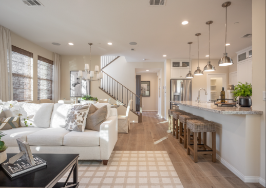 Homes in the Nova section by Woodside Homes range from 1,754 to 2,296 square feet, with prices starting in the low $500,000s. They were designed by Bassenian Lagoni.