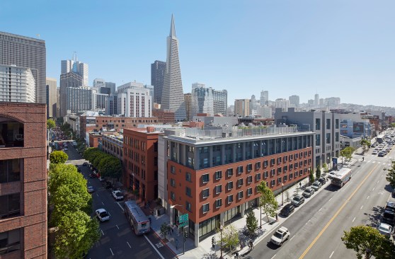 Sansome and Broadway Family Housing includes rooftop gardens.